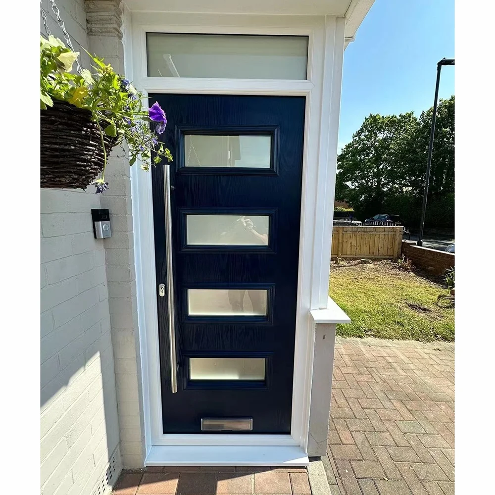 NUOXIN Customized Aluminum Front Entry Door Casement Aluminium Alloy Glass Door Exterior Security Entrance Steel Main Doors