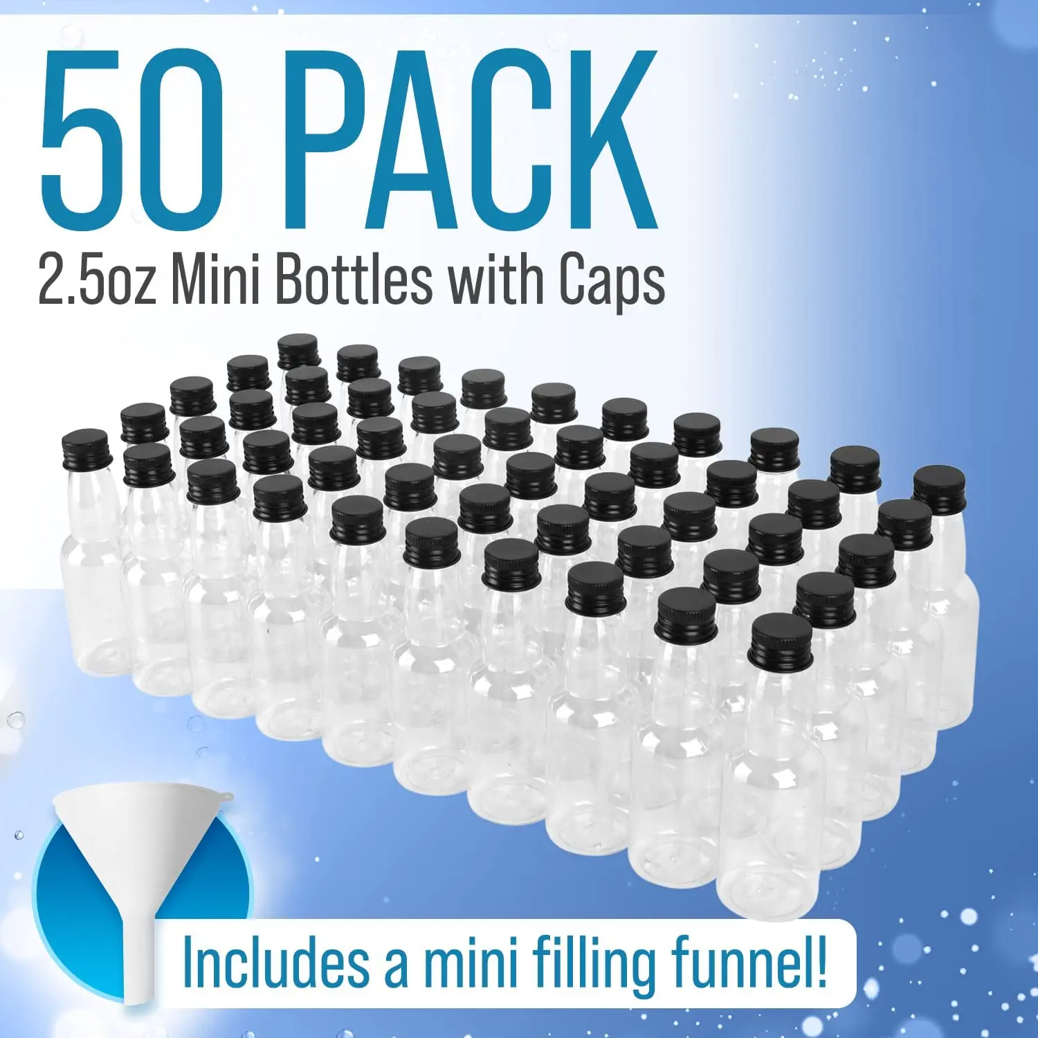 Mini Liquor Bottles 50ml Mini Empty Plastic Alcohol Shot Bottles