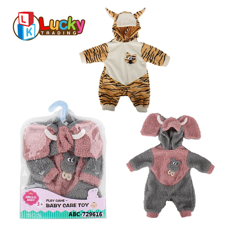 New 16 Inch Custom Doll Cloth Fashion Style Reborn Doll Beautiful Baby Dress Up Game Doll Clothes