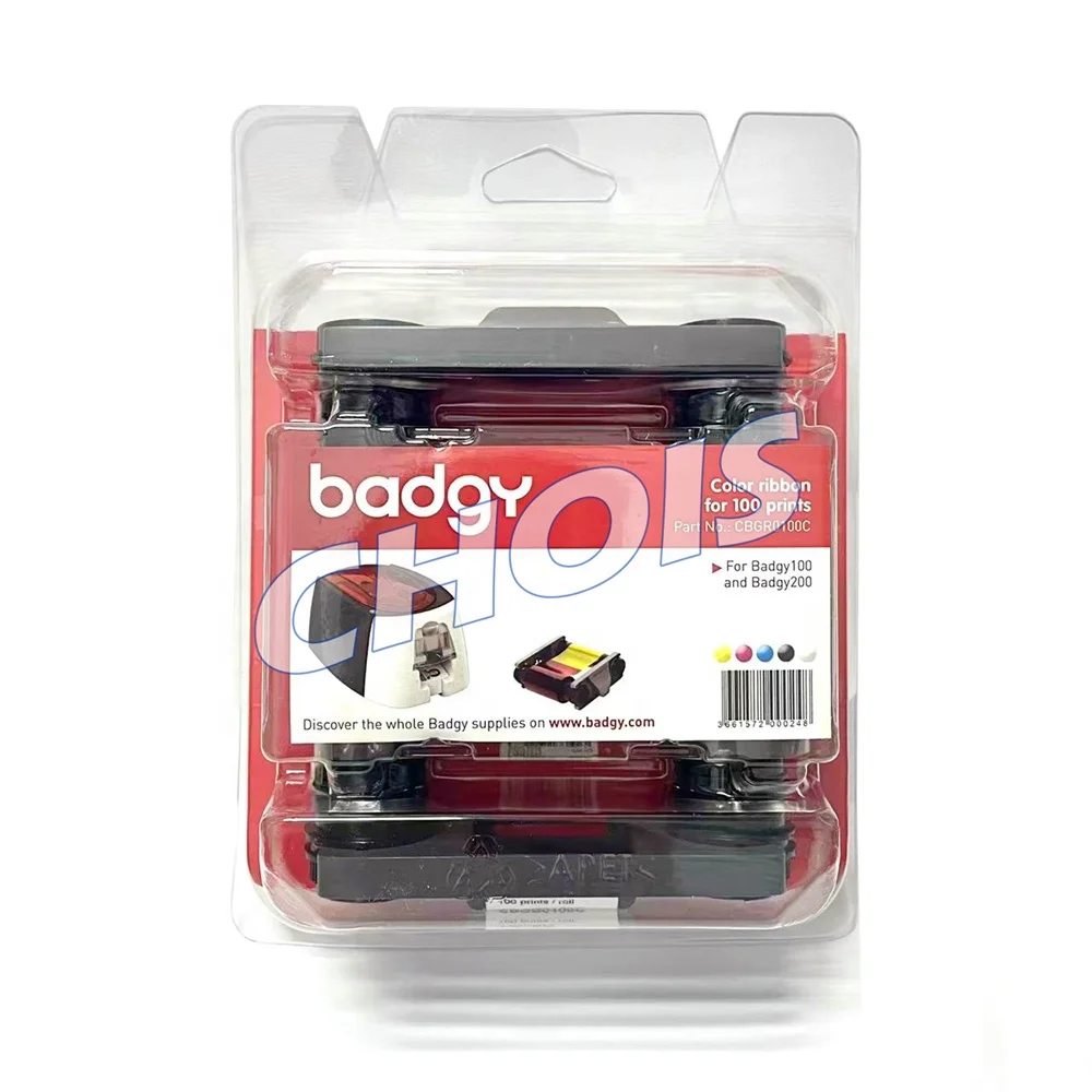 Original Evolis CBGR0100C YMCKO Ribbon for Badgy100 & Badgy200 Card Printer
