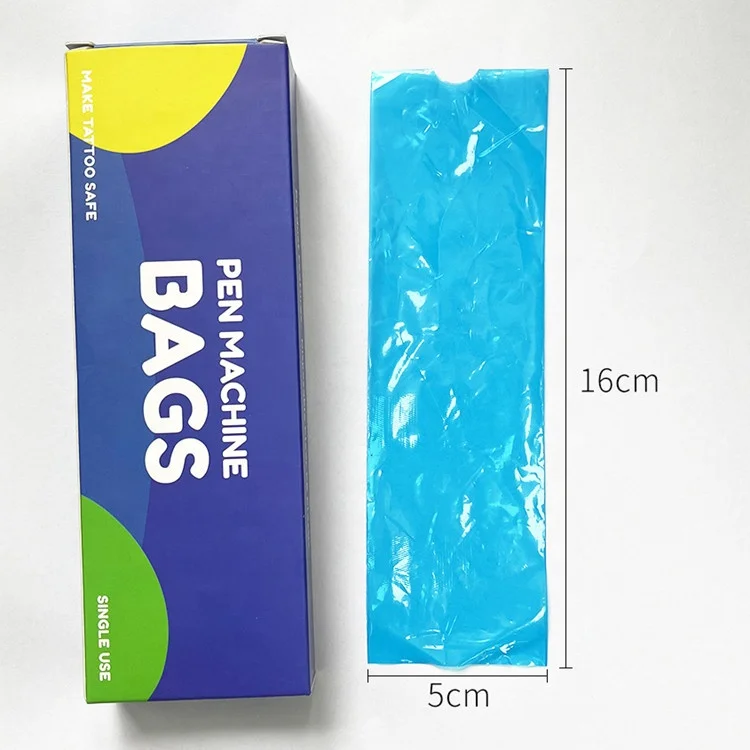 Hot sale 200pcs/box disposable pen type rotary cartridge filter protective  covers wrap tattoo pen sleeve  for tattoo supplies