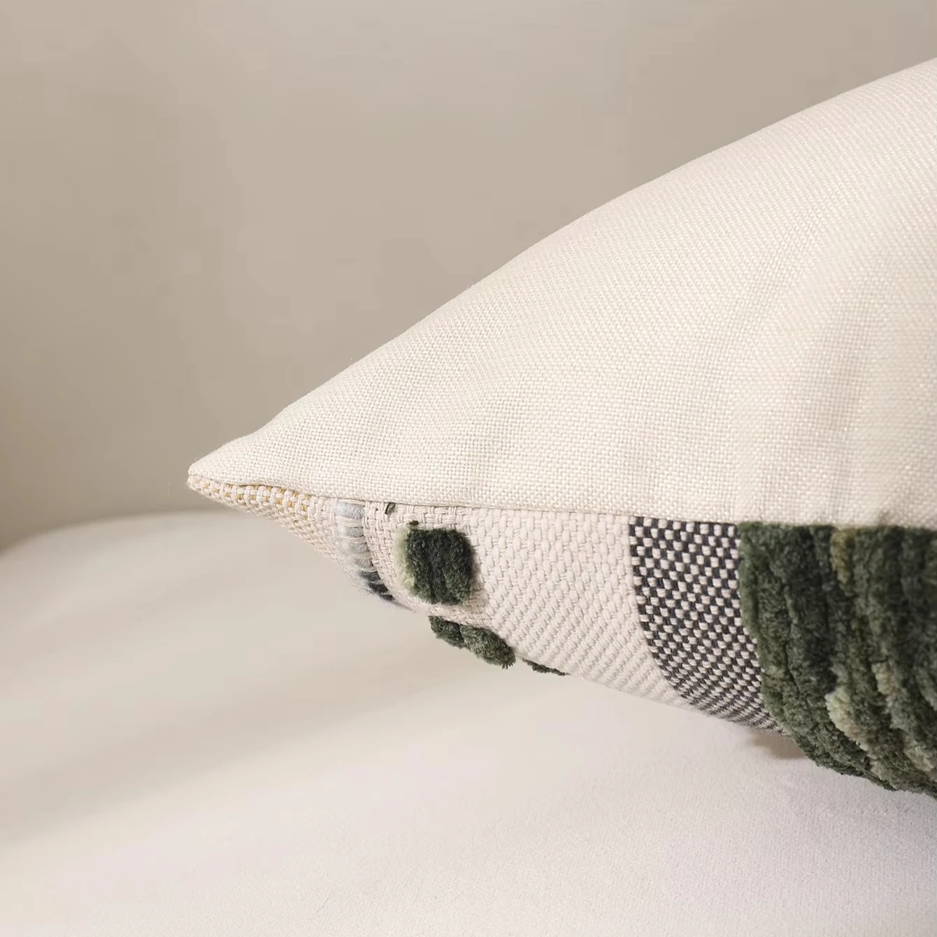 Factory Fall Pillow Covers Linen Pillow Case Cover Chenille Stripe Jacquard Cushion Cover