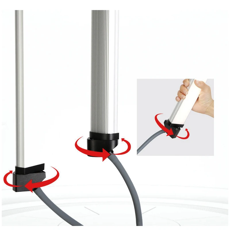 Double arms ring light 360 degree shooting angles 3000-5600K LED ring light with USB port good for makeup Vlogging