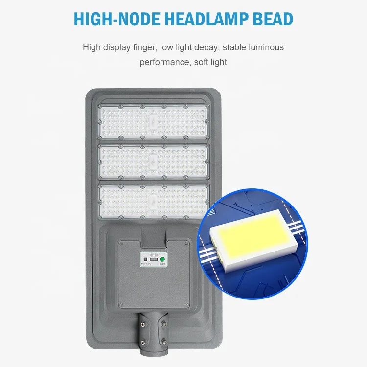 Lampadaire Solaire Aluminum Ip65 Waterproof Smd 300w 400w 500w Integrated All In One Led Solar Outdoor Street Light