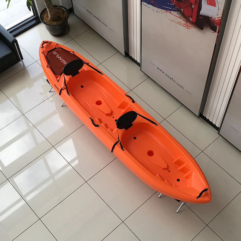 SEAFLO cheap plastic hdpe easy rowing 2 adults double gonflable ocean sea seat 2 person tandem kayak sit on top kayaks for sale
