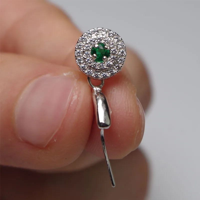 S925 Silver Pendant Clasp High Quality Jewelry Findings Featuring Jade Melon Seed & Amber Wax Clasp for Necklaces