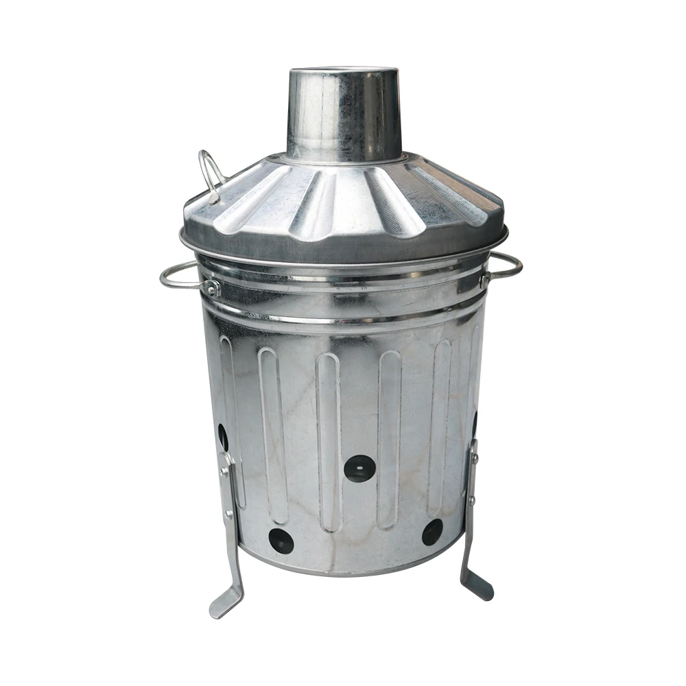 High Quality 14L Silver Incinerator Steel Metal Incinerator Mini Garden Incinerator