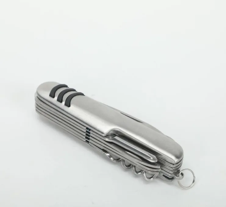 Camping Accessory Pocket Folding Knife EDC Multi Function Tool Blades With Keychain Multitool Gadget Item