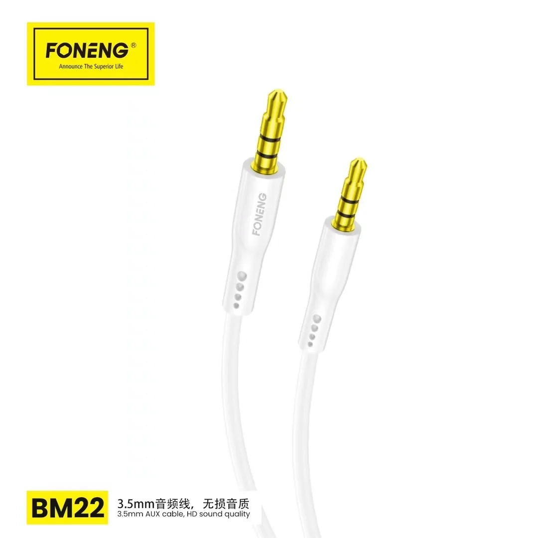 BM22 3.5mm AUX Audio cable 3ft Audio Cable for Car Mobile Speaker Wide Audio Compatible Cable