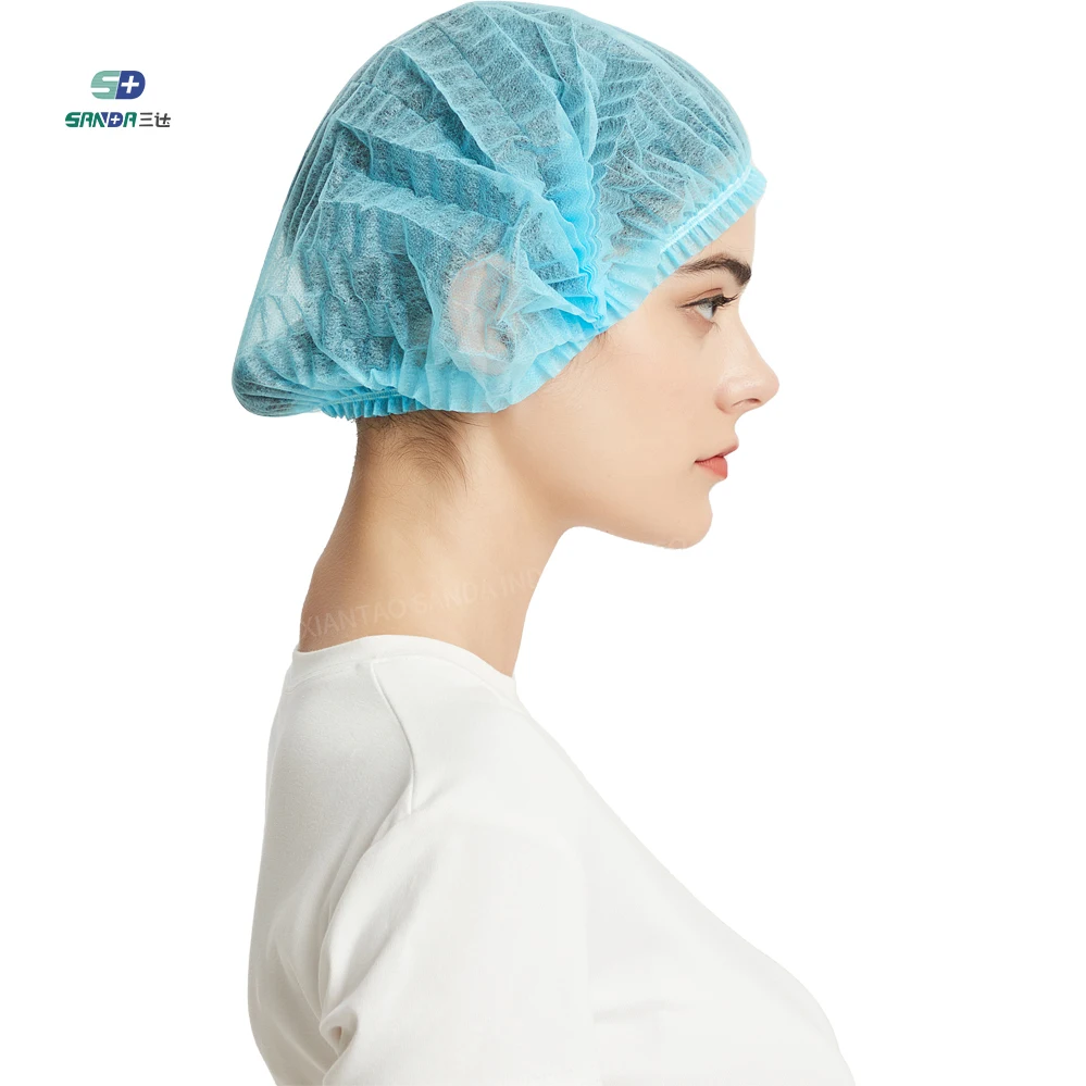 Хирургическая медицинская одноразовая Нетканая шапочка для волос
