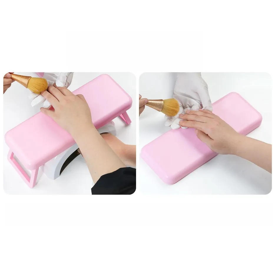 Misscheering Nail Art Folding Nail Hand Rest Arm Stand Pillow Cushion Holder Table Desk Armrest Sponge Support Mat Polish Tool
