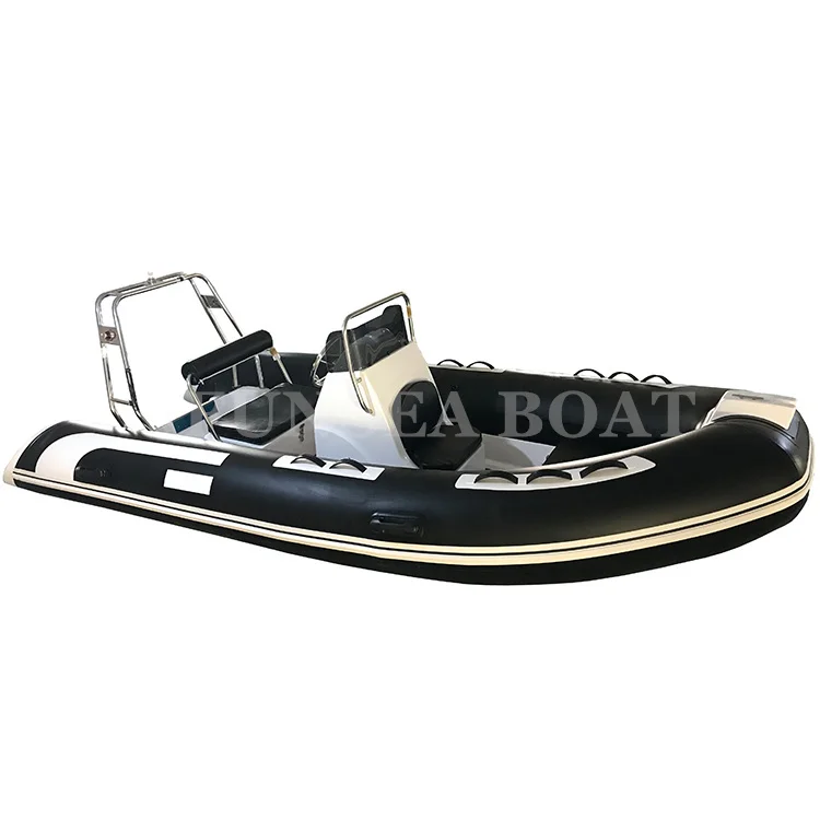 direct selling 4 person 14 ft fiberglass or aluminum deep v bottom hull small pvc / hypalon inflatable boat with motor for sale
