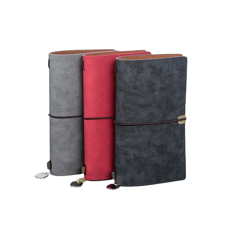 Notebook Stationery creative square A5.A6 travel retro small portable notepad object ledger multi-function diary