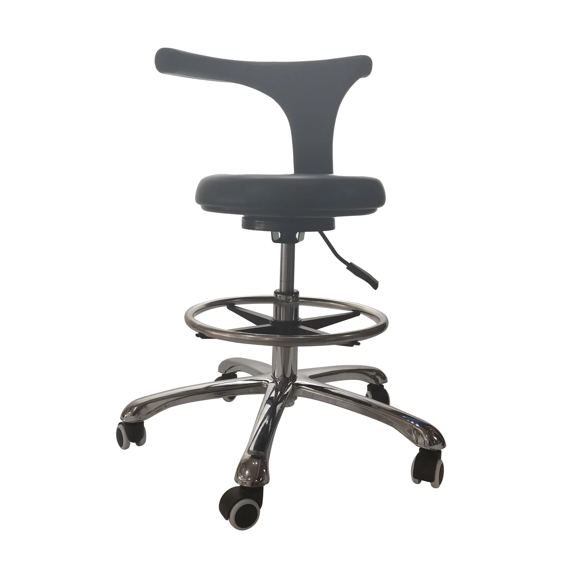 KEDE Wholesale adjust height workshop rolling swivel stool with wheels Foshan antistatic chair