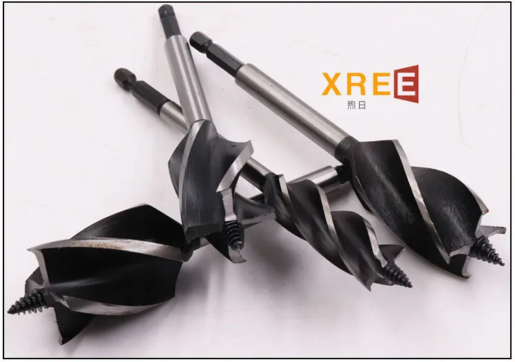 Hot selling four groove four blade support roller drill 10-35 head door lock hole opener door lock woodworking reaming drill bit