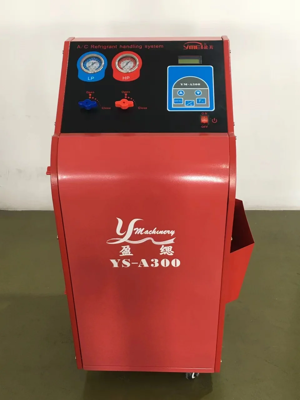 Automobile refrigerant recovery and filling machine