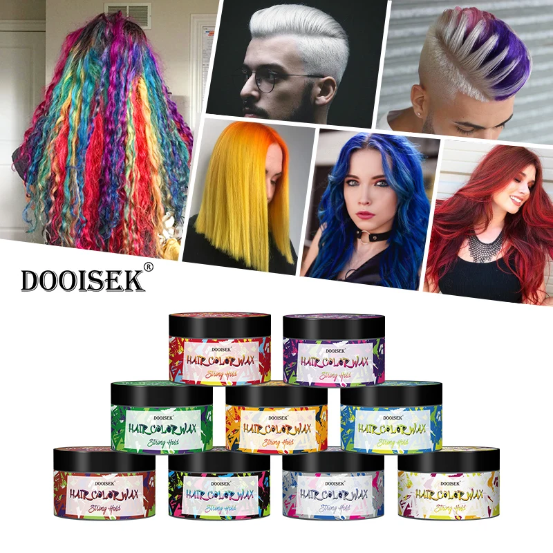 Professional Salon Barbershop Custom 9 Colors Hair Care Styling Hair Dye Lightness Clay Temporary Cream Gel Hair Color Wax Paste