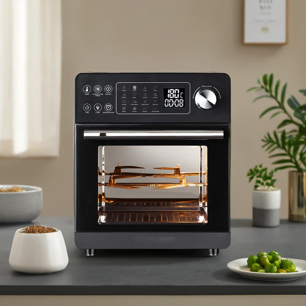 New Design 6 Liter Digital Air Fryer Square Household Multi-Function Steamer and Toaster Oven No Oil Deep Fryer Grill Oven