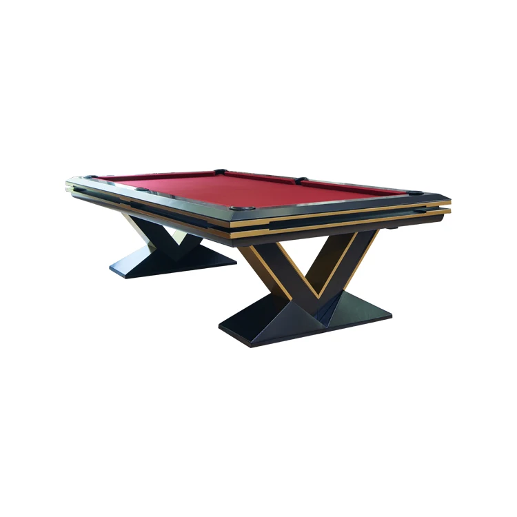 Modern luxury private customized V shape legs pool tables billiards