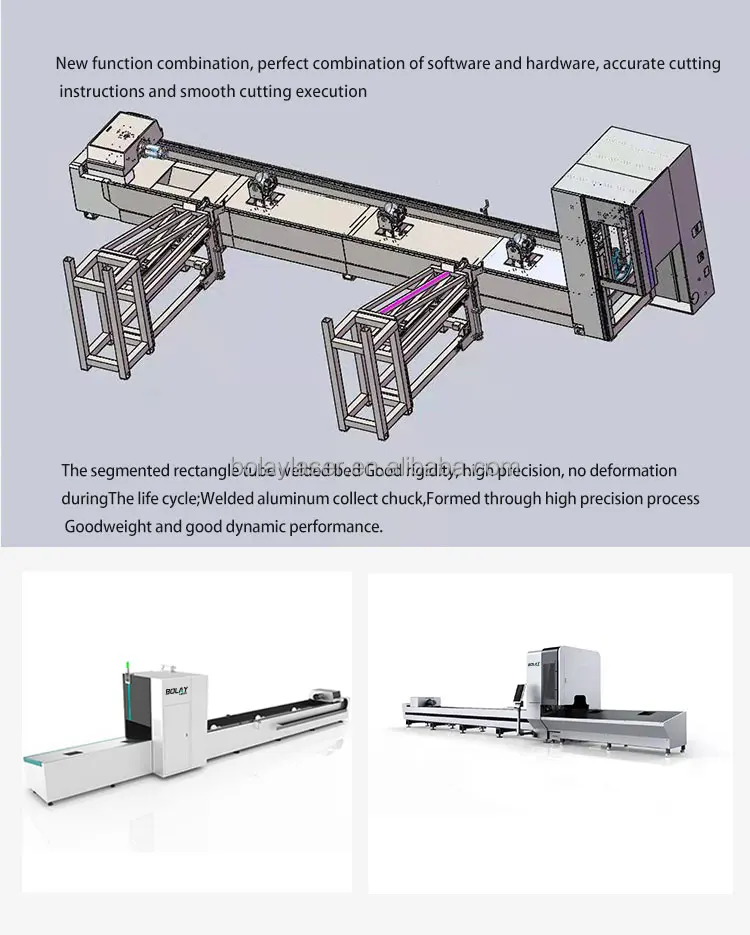 Pipe laser cutting machine cutting channel steel 3000w laser pipe cutting machine manufacturers supply