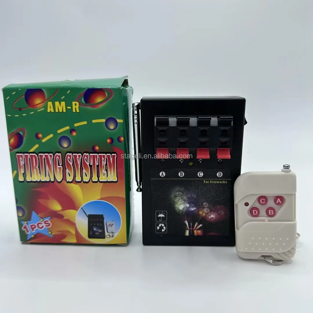 Hot Sale Remote Control 4 Cue Fireworks Firing System for Chinese New Year Celebrations Long Distance Remote Control