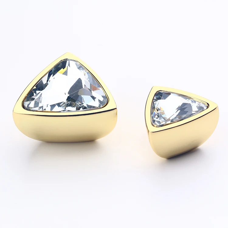 Блестящая золотая Серебряная хромированная стеклянная Хрустальная ручка для выдвижного ящика Изысканная кухонного шкафа Роскошная современная