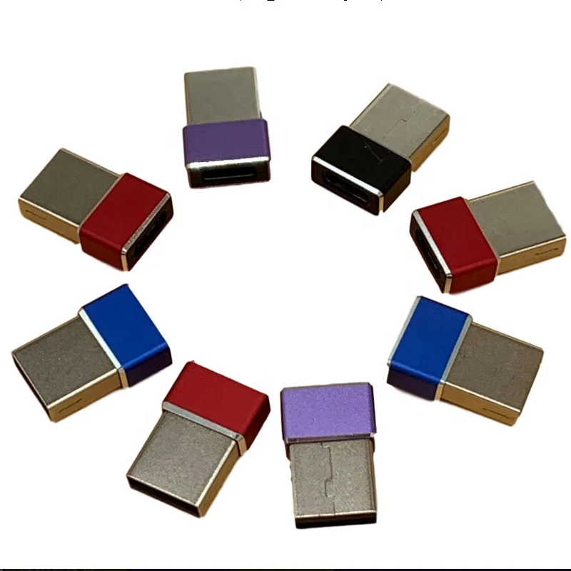 USB C Female to USB A Male Adapter Aluminum alloy Type C Charger Cable Adapter for iPhone 11 12