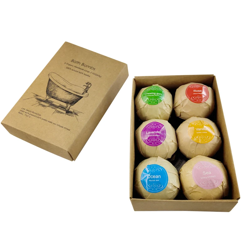 Производители упаковки частный бренд оптовая продажа бомбочка для ванны Подарочная коробка OEM в наличии