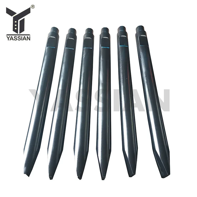 montabert hydraulic breaker parts chisel excavator blunt wedge diamond point  jack hammer moil rock hydraulic breaker chisel