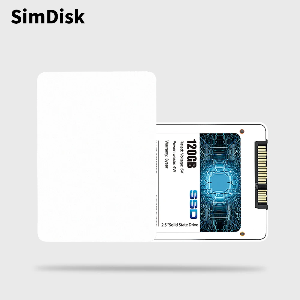 SimDisk 2.5 inch Sata III Hard Disk White Plastic SSD 256GB 64GB 120GB 480GB 512GB 1TB Disco Duro SSD 240 GB for Server Desktop