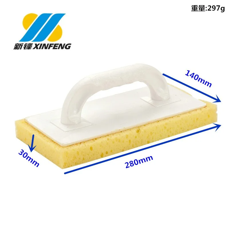 Hot selling high quality sponge trowel with plastic handle wall scraping joint mud plastering board