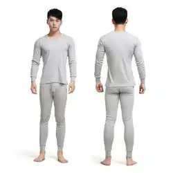 Прямая продажа с фабрики, модный мужской однотонный хлопковый базовый хлопковый свитер, костюм на осень и зиму, термобелье, оптовая продажа