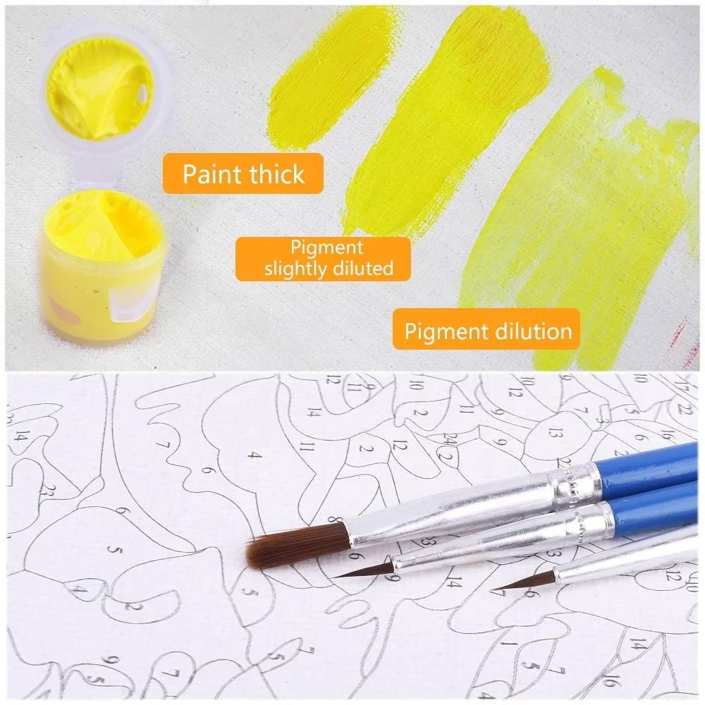 Wholesales DIY Paint By Numbers Canvas Painting With Frame Wall Art Paintings Paint By Numbers For Adults