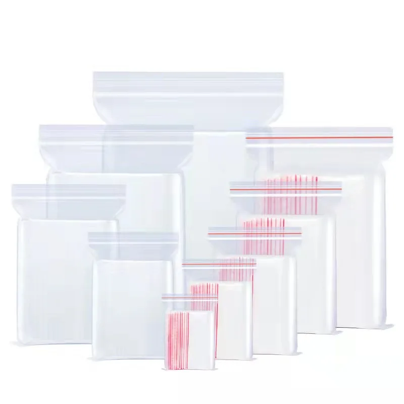 Customized reclosable clear ziplock plastic bags/ziplock bag for sale Festive Party Grip Self Press Seal Zip Lock Clear Plastic
