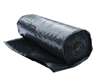 Black Plastic Builders Film 200 Um  Polythene Plastic Construction Film 10 X 100 Construction Recycled LDPE Plastic film