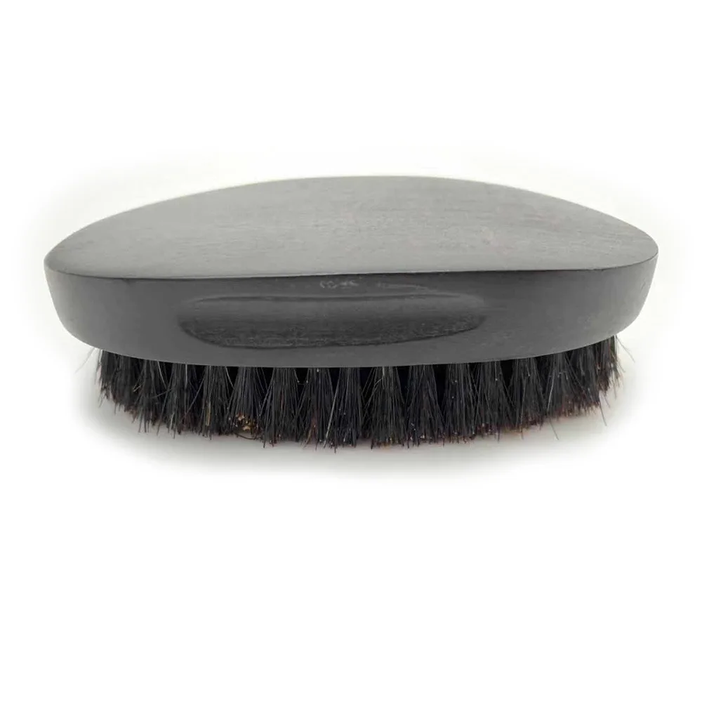 
natural custom round wood boar beard brushes for hair professional comb with logo 