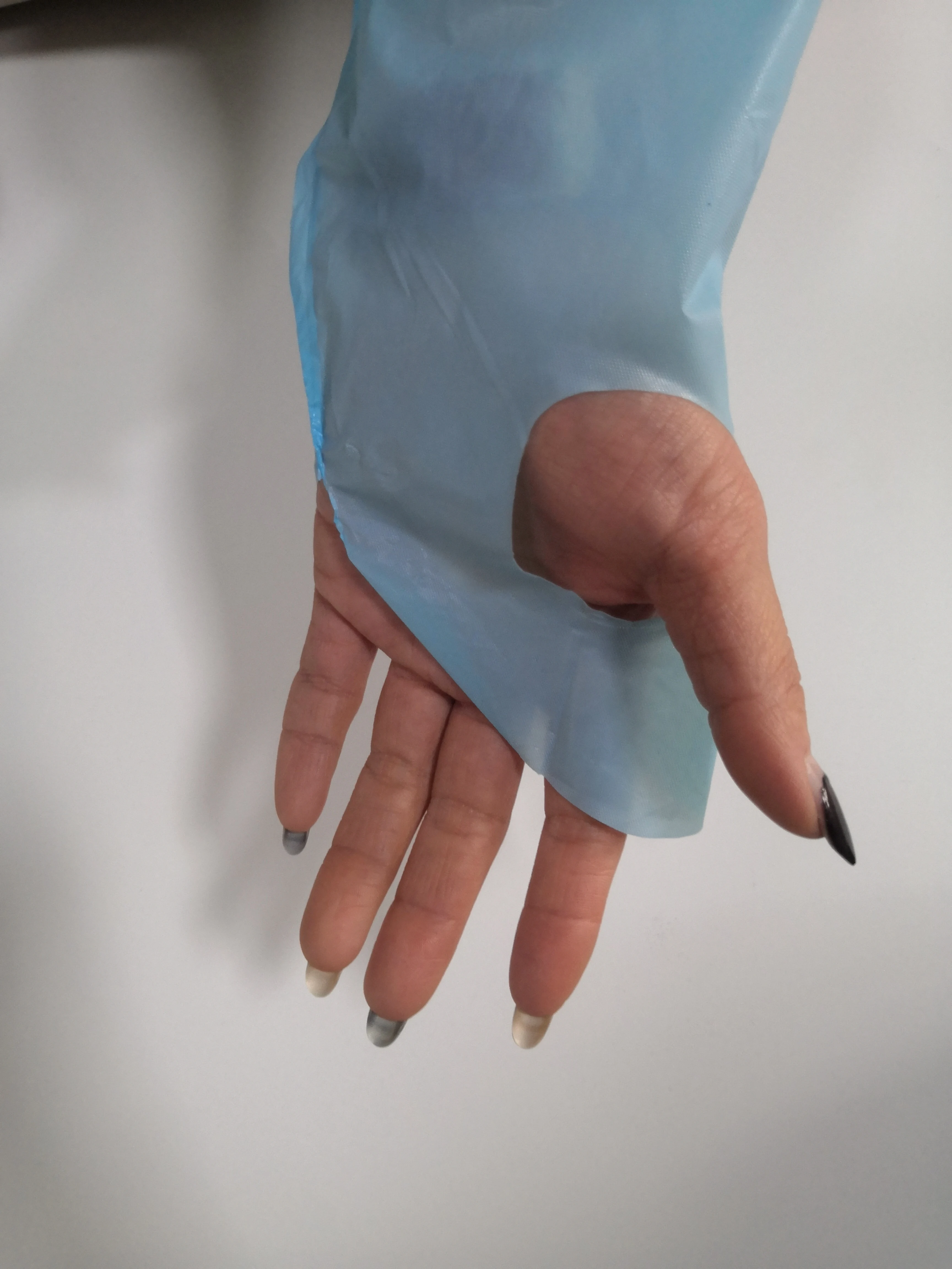 Eco-friendly CPE  PE Apron Disposable with Sleeves Waterproof Plastic Gown