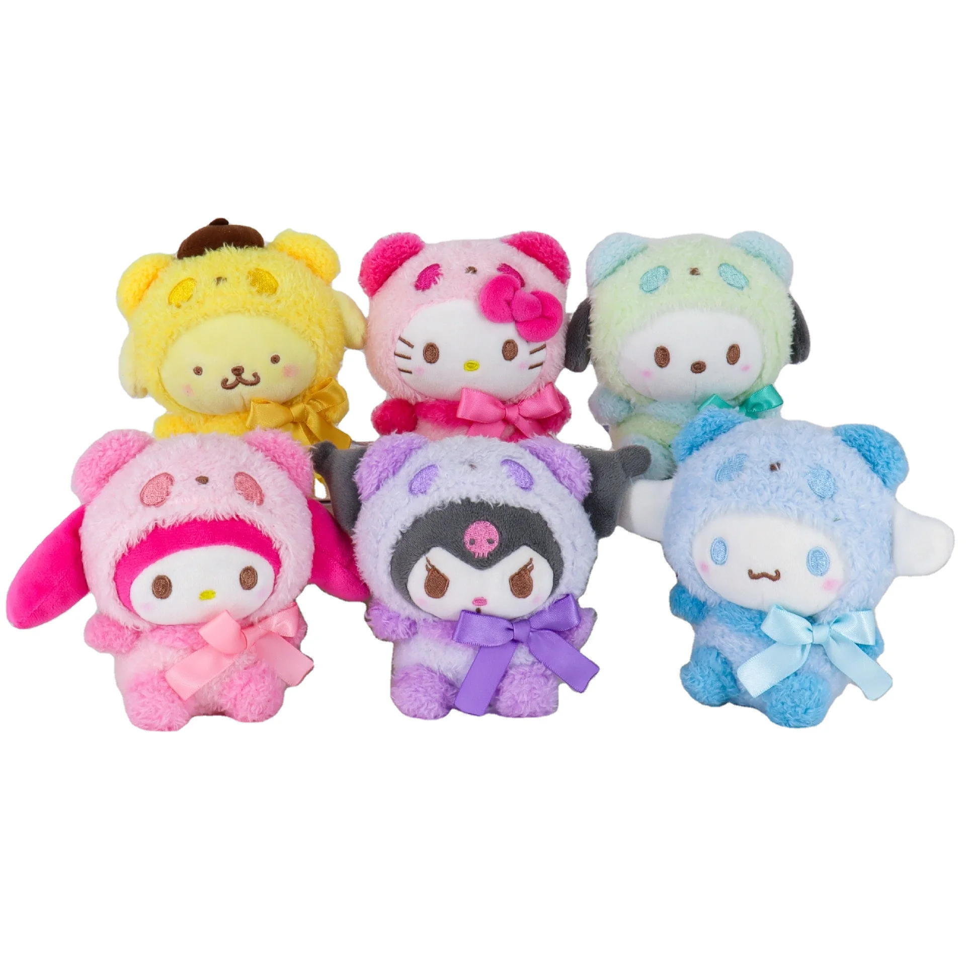 12Cm Custom Kawaii Cartoon Wholesale Sanrio Figures Stuffed Animals Plush Pendant Pp Cotton Doll Toys For Girl