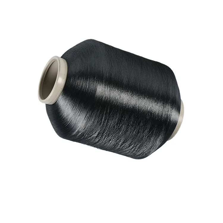Wholesale Bright-twisted-polyester Fdy Yarn 100 36 Polyester Filament Yarn Weaving Yarn Price Trade Black