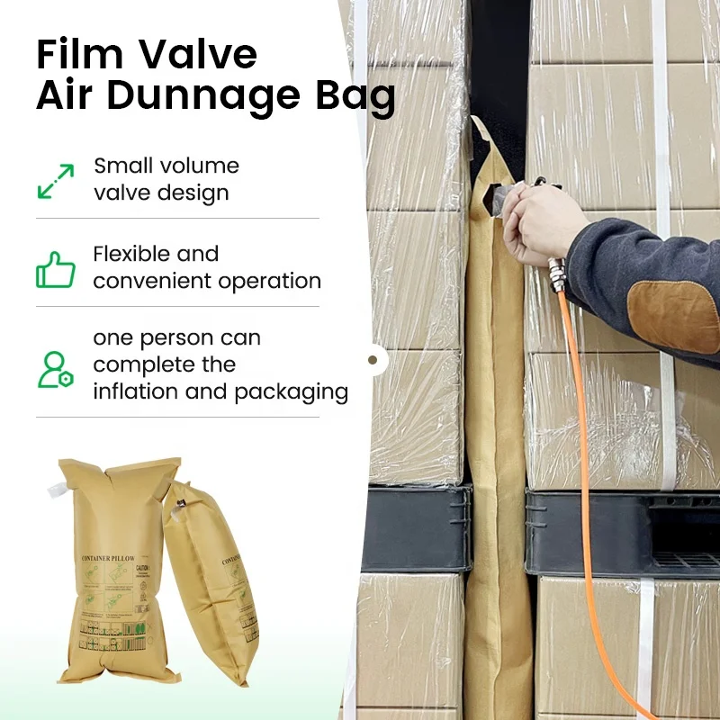 Strong Shipping Container Edge Protector Inflatable Brown Paper Air Dunnage Bag