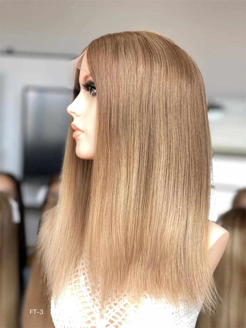 Most Popular Jewish Wig Style Customer Color Short Length Small Knot European Human Hair Silky Straight