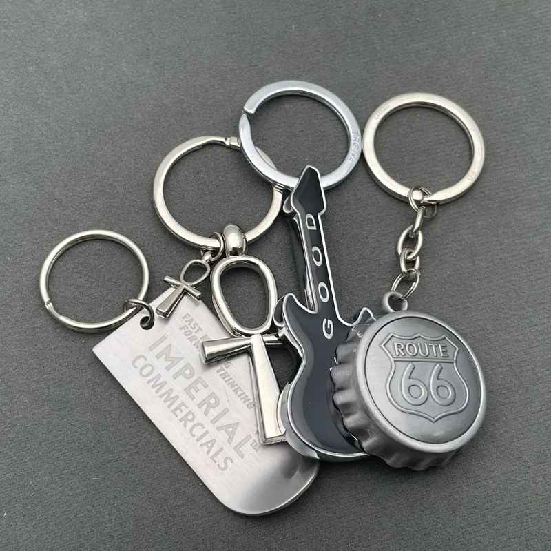 Reasonable price zinc alloy  re keychain creative diy logo customized blank keychain