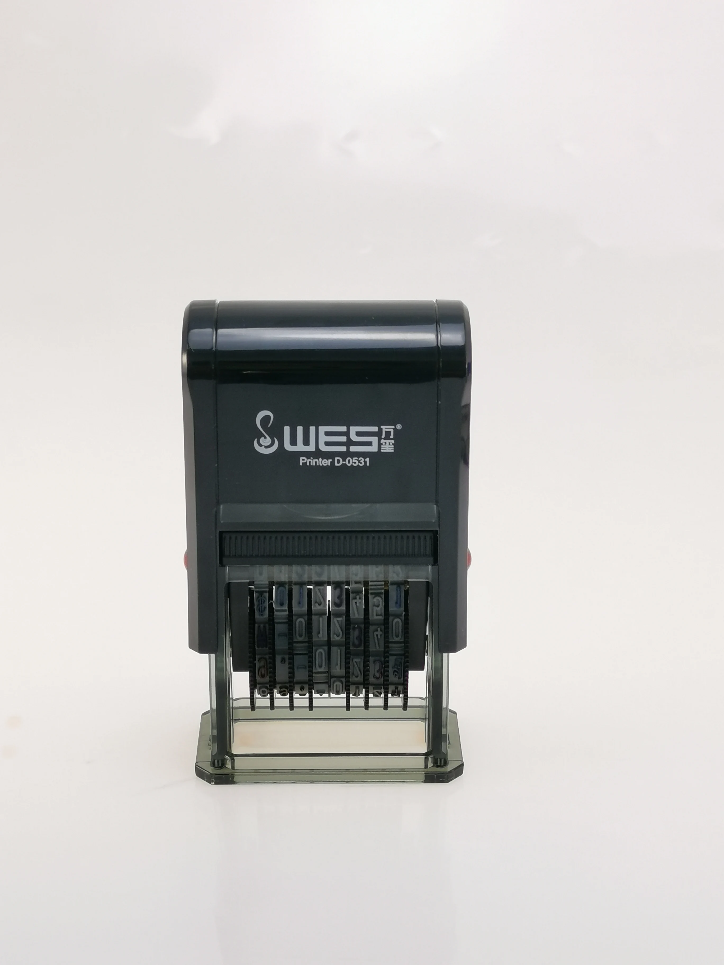 8 lines digital date stamp WES self-inking stamp D-0531 with date only imprint