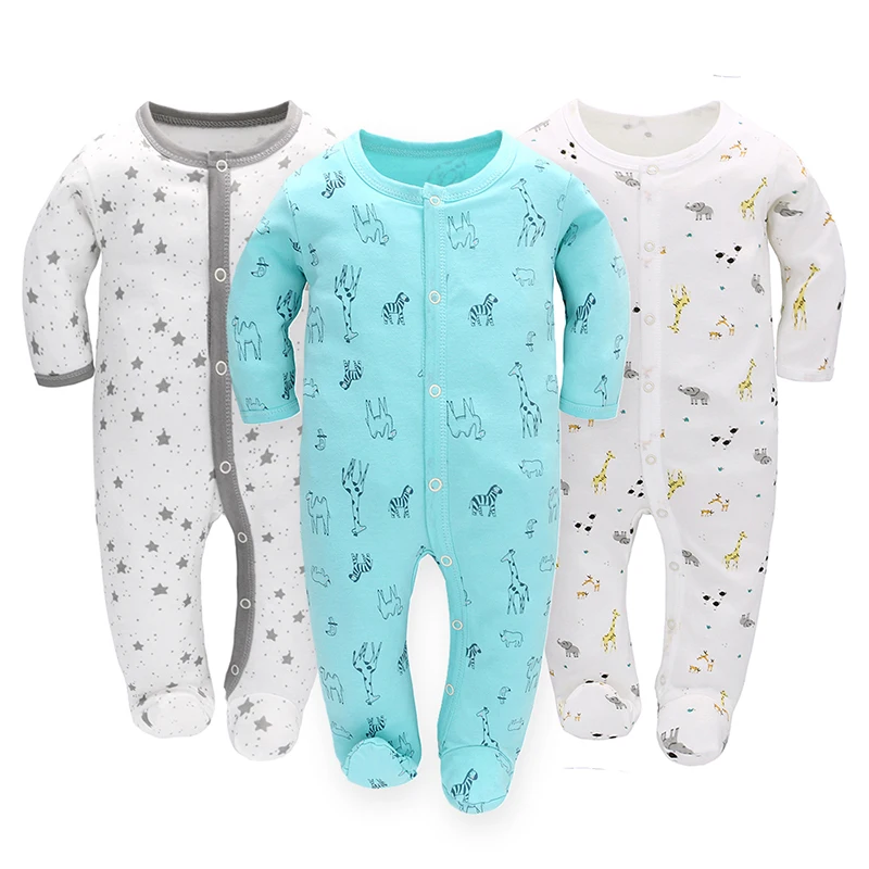 High quality baby clothing set 3 pcs pack cotton baby Pajama girls baby boy romper kids clothing set children jumpsuit in stock