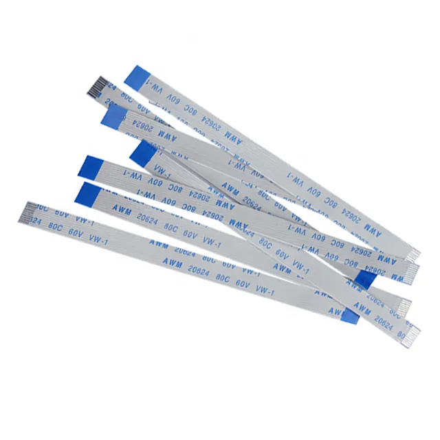 0.5mm 1.0mm 2mm FFC  AWM20624 electronic FFC cable with aluminium foil