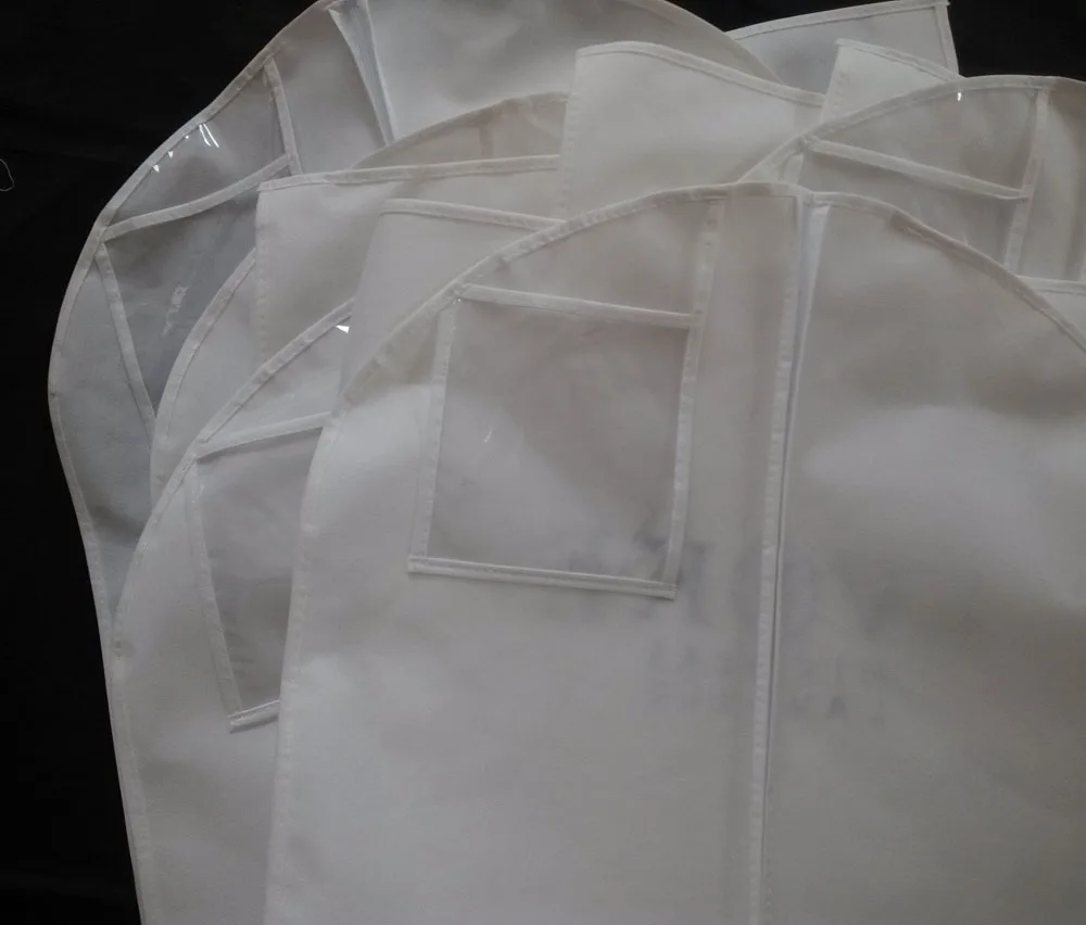 low MOQ custom wedding dress bag transparent PVC bridal evening dress clear cover bag 180cm extra-large garment bag wholesale