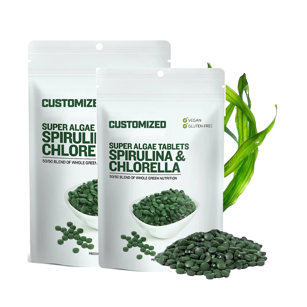 Healthcare Supplement Spirulina Tablets Chlorella Tablets ,Organic spirulina & Chlorella mixed tablet
