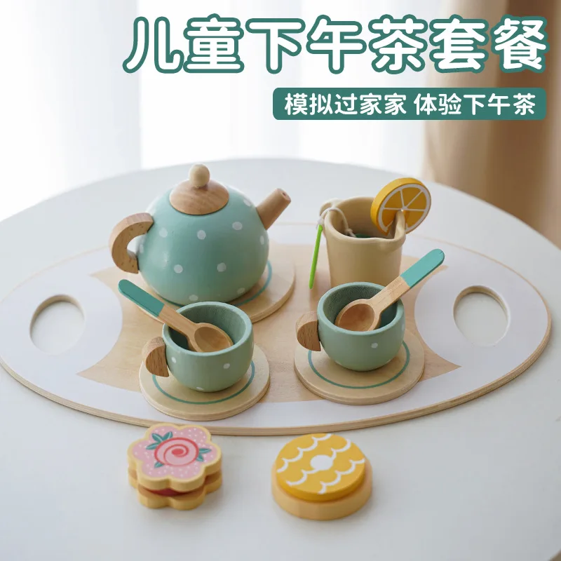 2024 Wholesale wooden funny Pretend Play preschool toys Montessori wooden Sets Kids Kitchen Toy for Children DIY Food for kids