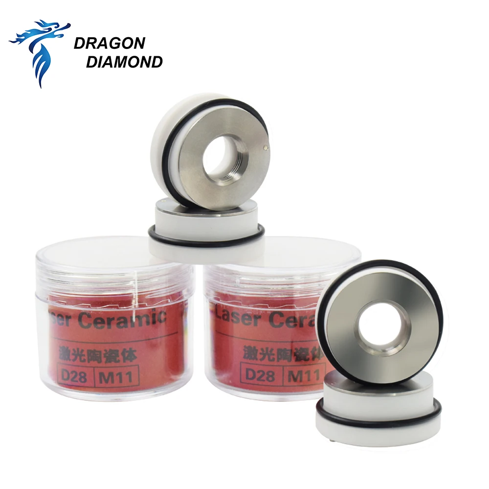 Dragon Diamond Fiber Laser Ceramic Ring Nozzles Holder 28/32mm For Raytools  Precitec  Fiber Laser Cutting Head