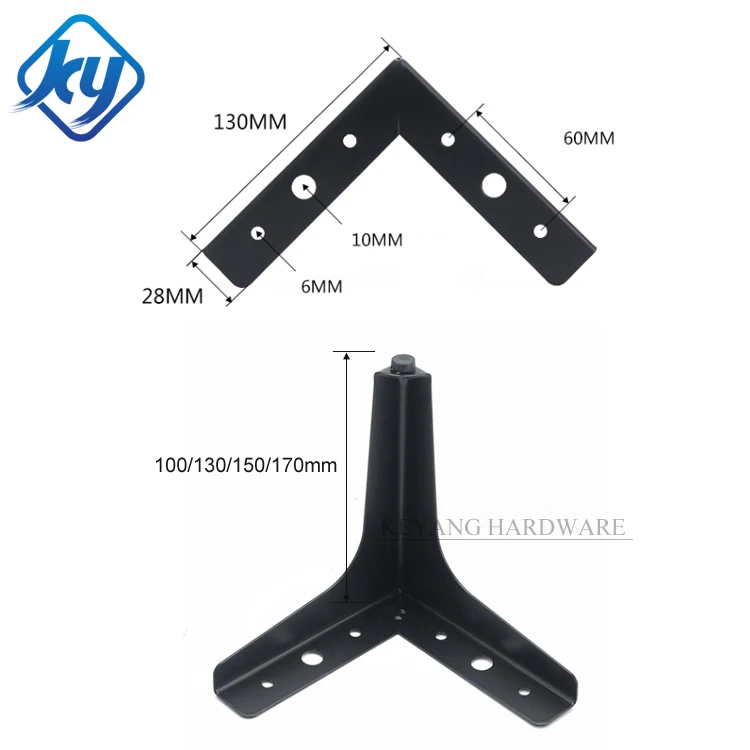 Furniture Hardware Components Metal Table Legs Y Shape Iron Metal Sofa Legs Couch Furniture Legs